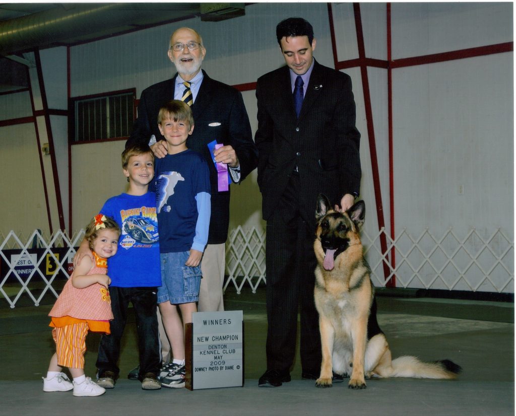 Champion Trooper Owened By the Wasson Family Pictured With the Wasson Children at His Championship Win